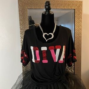 Ashley Stewart Black Diva Tee 18/20